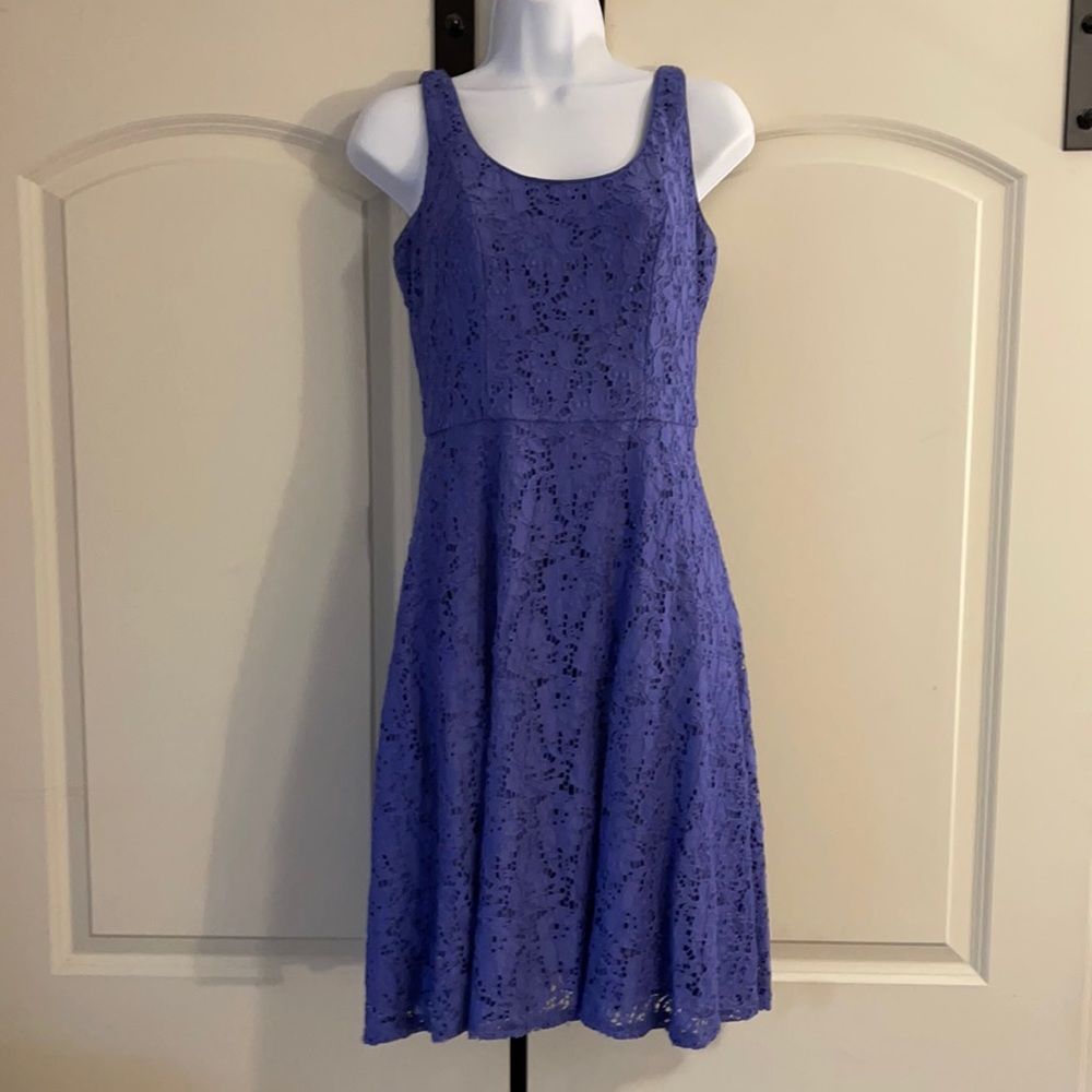 Luxe blue lace summer dress